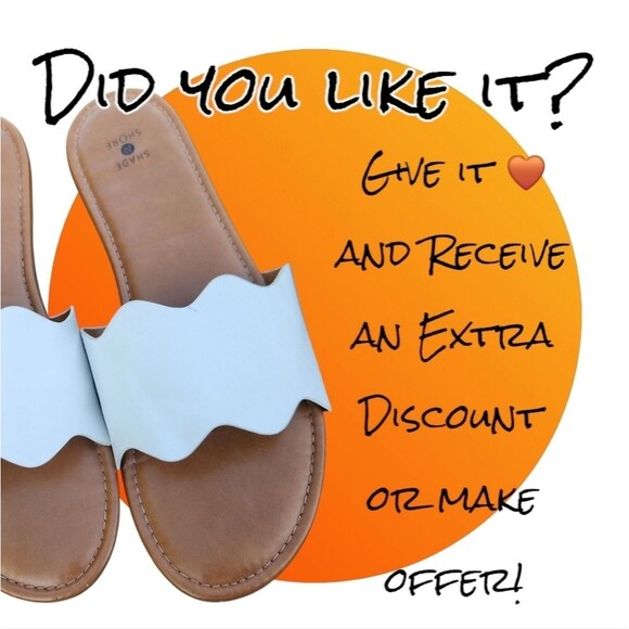 Target Shade & Shore Women's White-Brown Sandals Slip-on Size 10 - Picture 11 of 11